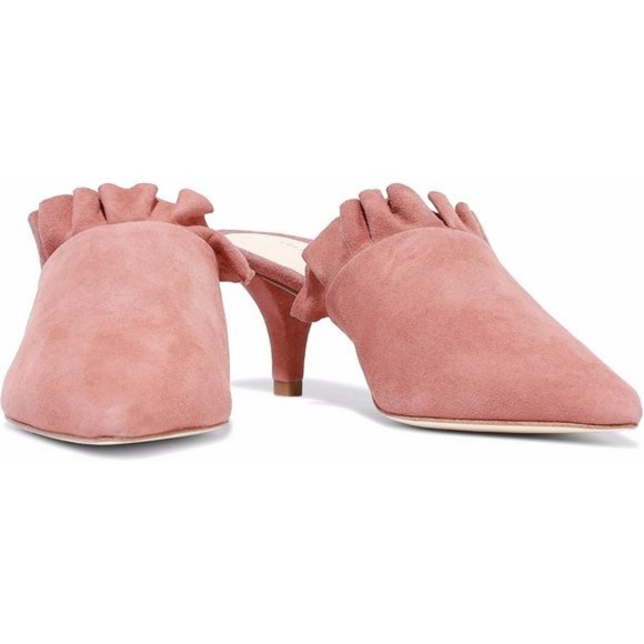 Loeffler Randall Shoes - LOEFFLER RANDALL Ruffled suede mules